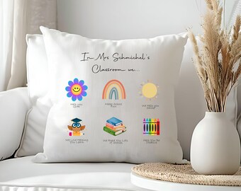 New Teacher Pillow, Classroom Cushion, Reading Corner Pillow, Nursery Thank You Gift
