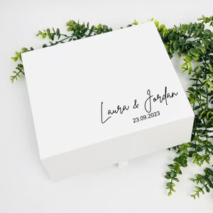 Luxury personalised Wedding Day Gift Box, Personalised wedding gift box, Wedding gift box, Wedding Couple Gift Box with names & date