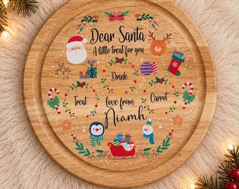 Personalized Christmas Eve Treat Board: Santa Plate