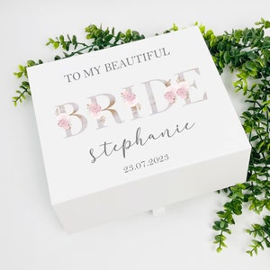 To My Bride Gift Box, Personalised Gift Box, Bride Gift, Bride To Be Gift Box, Wedding Morning Gift, Wife To Be Gift Box