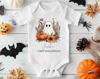 Personalized Baby's First Halloween Vest: Custom Cotton Bodysuit