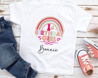 Personalised Birthday Girl T-Shirt with age and name