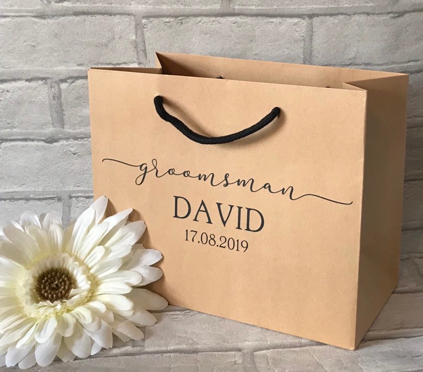 Personalised Groomsmen Gift Bag Best Man Gift Bag Groomsmen Etsy UK
