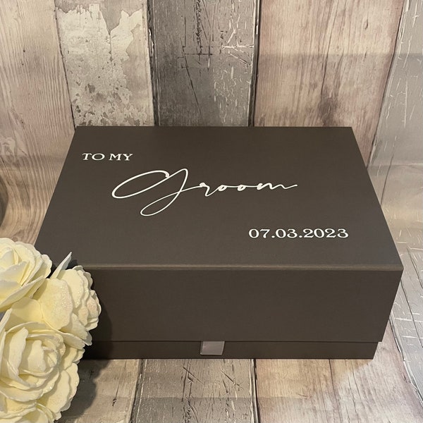 Personalised Groom gift box, to my groom gift box, wedding morning gift bag groom gift box