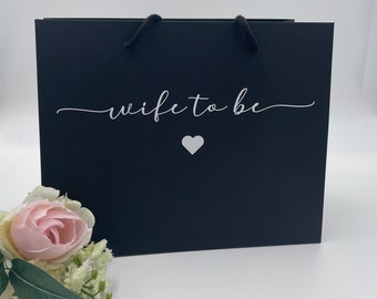 Personalised Wife to be gift bag, Wife to be gift bag, wedding morning gift bag Wife to be gift bag