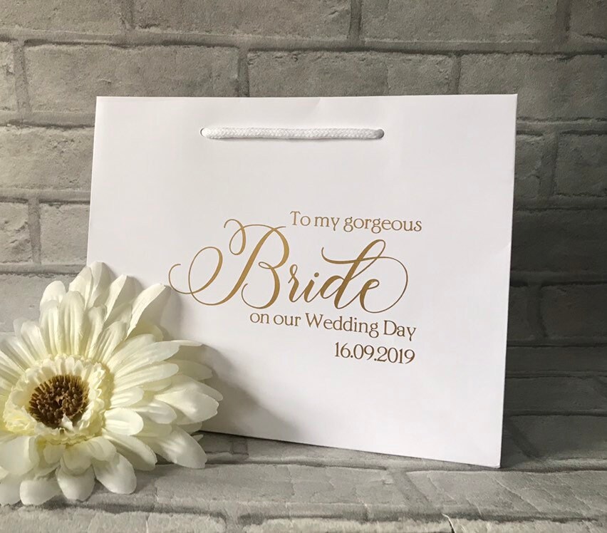 Personalised Bride gift bag to my bride gift bag Etsy