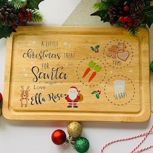 Wooden Christmas Eve treat boards, Santa treat board, Christmas Eve Plate, Santa plate, Father Christmas Plate, Treat Board
