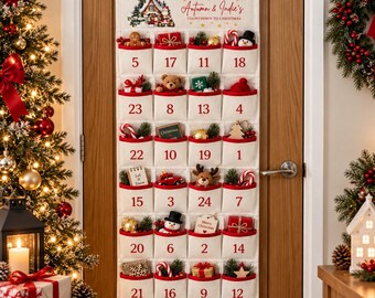 Personalized Canvas Christmas Advent Calendar: Family Keepsake