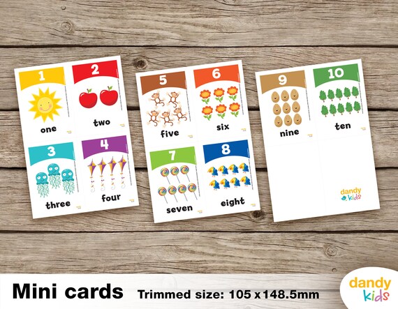 numbers flashcards a4 printable flashcards numbers 1 10 etsy canada