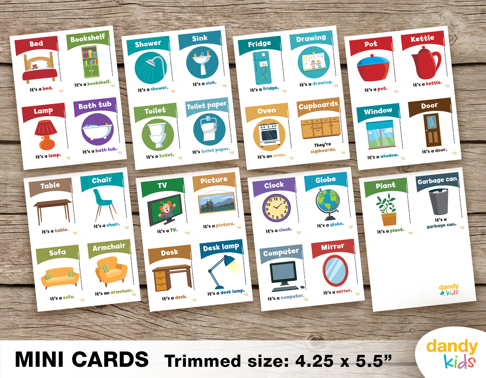 Household Items Flashcards / Furniture Flashcards / Printable Etsy Canada