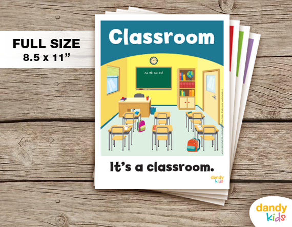 Classroom Flashcards / Printable Flashcards / Set of 15 / Etsy Canada