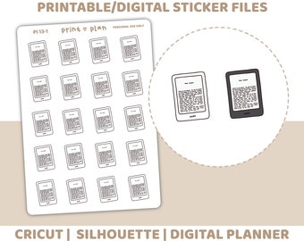 Kindle Printable Stickers | Digital Planner Sticker Download | Cut Lines | Planner Sticker Printable | PI13