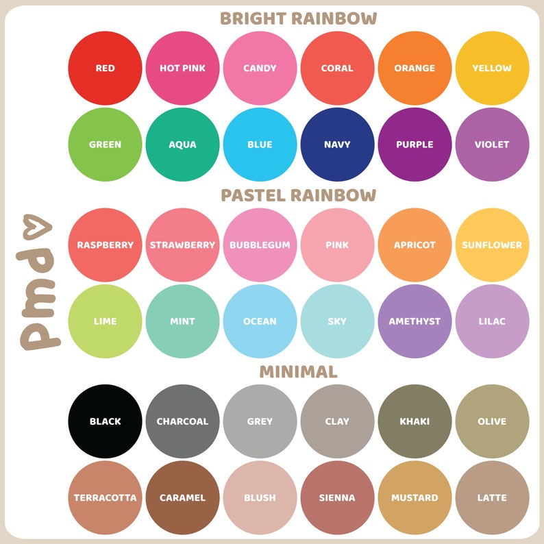 Mointhly Color Code Sticker Month Habit Tracker Printable Stickers | Digital Planner Sticker ...