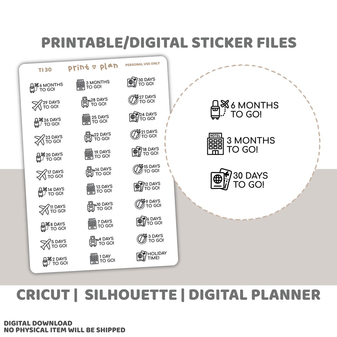 Countdown Stickers Samples This item is unavailable - Etsy