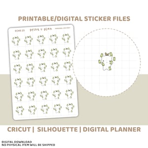 Zahltag Printable Eche Charakter Aufkleber | Digitaler Planer Sticker Download | Schnittlinien | Planner Sticker Printable | ECHE23