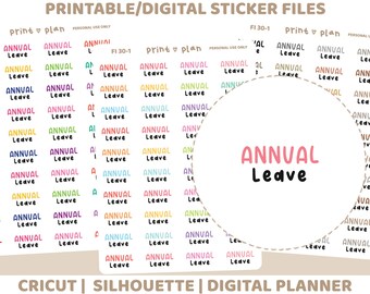 Annual Leave Words/functional/planner Stickers - Etsy
