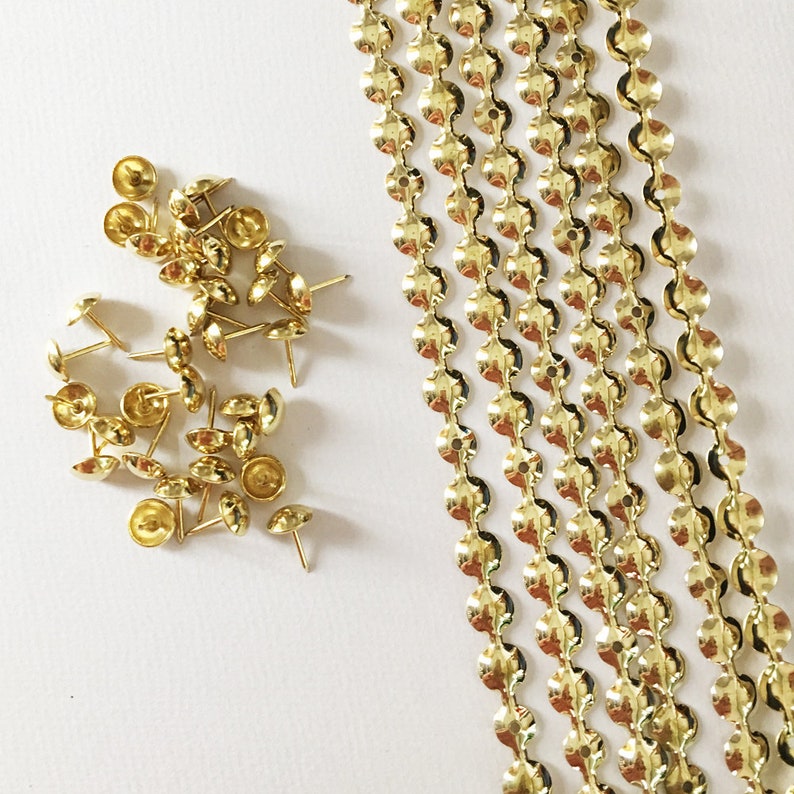 10meters 11mm Gold Plated Decorative Nail Strip Nailing Etsy