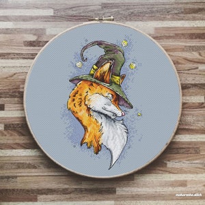 Fuchshexe, Halloween, Tier, Kreuzstichmuster PDF