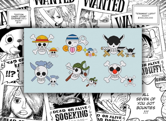 The Straw Hat Pirates Stickers, Logo, Buggy the Star Clown Logo