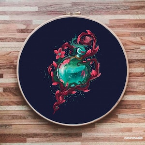 Elixir of life, Healing Potion, Cross stitch pattern PDF
