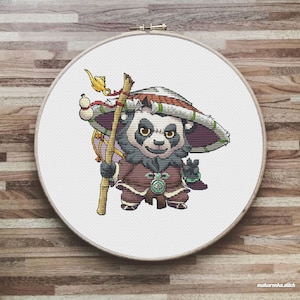 Chen Stormstout, Pandaren, Legendary Brewmaster, Cross stitch pattern PDF