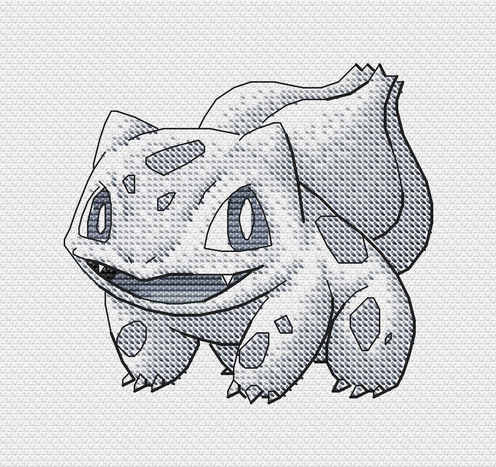 フシギダネ、ポケモン、クロスステッチ図案 PDF - Etsy 日本