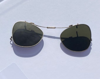 Vintage 1940 Folding Clip on Sunglasses,  a  rare  find