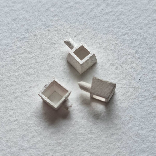5mm Square collet recycled sterling silver or 9ct gold cast stone setting