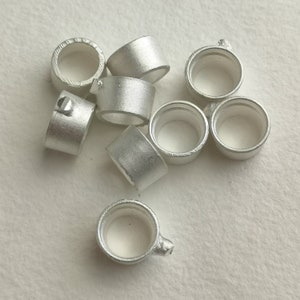 10mm Round collet recycled sterling silver or 9ct gold cast stone setting