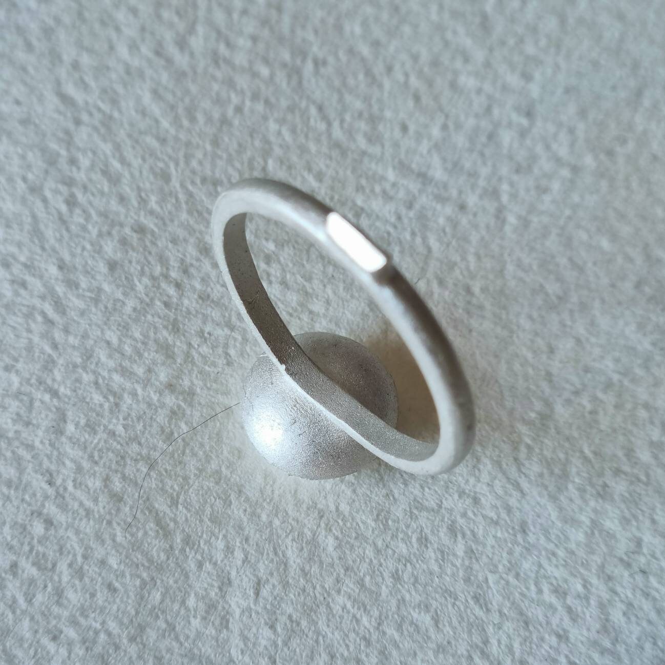 6mm Round Collet Halo Collet Recycled Sterling Silver or 9ct Gold Cast ...