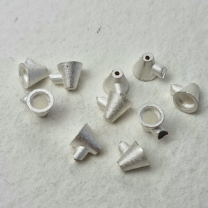 4mm Round tapered tall collet recycled sterling silver or 9ct gold cast stone setting