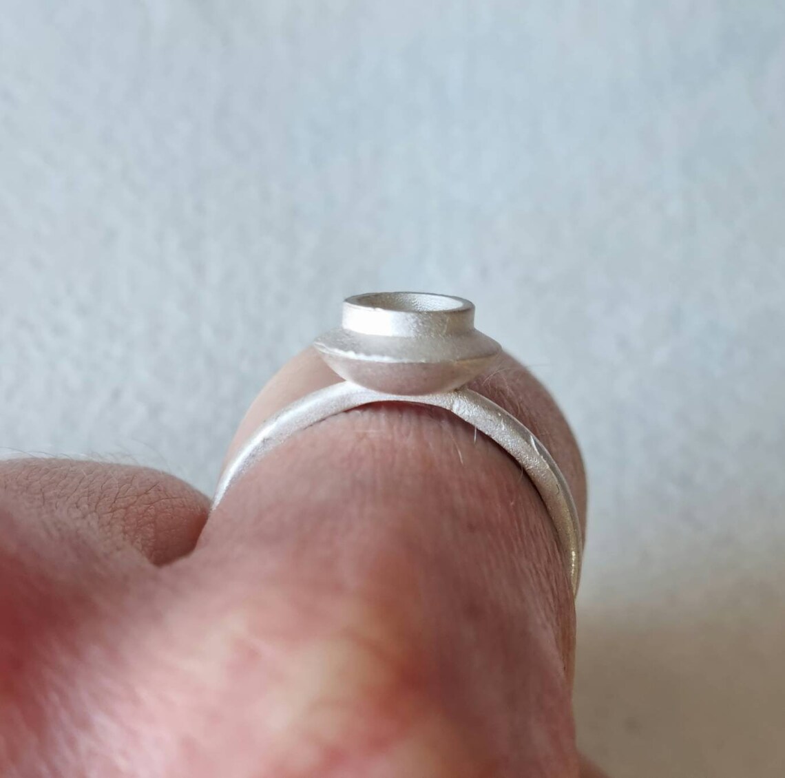 6mm Round Collet Halo Collet Recycled Sterling Silver or 9ct Gold Cast ...