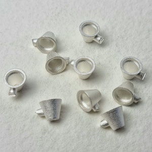 5.5mm Round tapered tall collet recycled sterling silver or 9ct gold cast stone setting