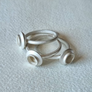 6mm round collet halo collet recycled sterling silver or 9ct gold cast ring blank