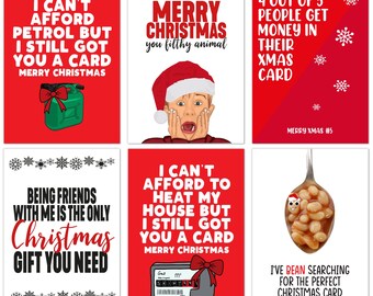 Paquete mixto 2022 de 12 tarjetas de Navidad - Tarjetas de Navidad hilarantes de lujo, Paquete de tarjetas de Navidad, Tarjetas de Navidad divertidas