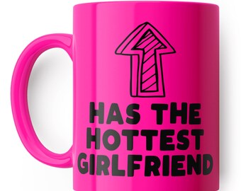 La taza más caliente de Girlfriend Ever Arrow - Taza de café divertida, regalo para el Día de San Valentín o Aniversario del novio