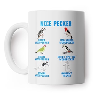 Personalised Pecker Mug - Add Any Name - Funny coffee mug, present for colleague, office mugs, Coffee, Secret Santa Gift