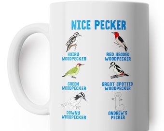 Taza Pecker personalizada - Agregar cualquier nombre - Taza de café divertida, regalo para colegas, tazas de oficina, café, regalo secreto de Santa