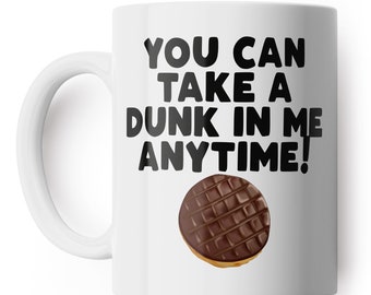 Dunk In Me Anytime Mug For Boyfriend - Taza de café divertida, regalo para el Día de San Valentín, Aniversario o Cumpleaños