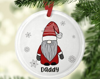 Bola de Navidad personalizada de cristal Gonk - Elija Niño, Niña, Mamá o Papá Navidad, Familia de bolas Gonk para el árbol de Navidad, Regalo de Navidad