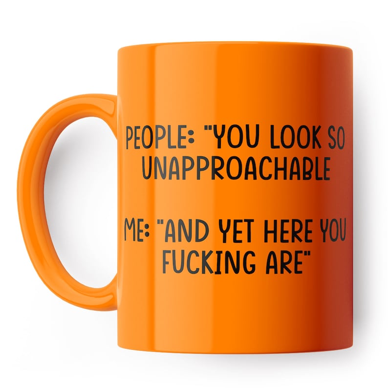 Unapproachable Funny Mug - Funny coffee mug, present for colleague, office mugs, Coffee, Secret Santa Gift image 3