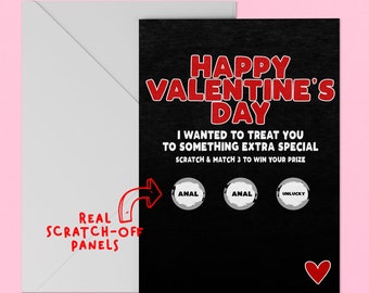 Tarjeta de San Valentín Tarjeta de revelación Anal Scratch off - ¡Elige su suerte!