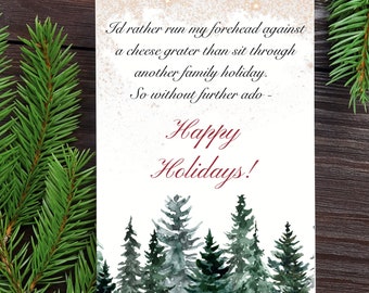 Funny Christmas card, Novelty Christmas card - funny, inappropriate