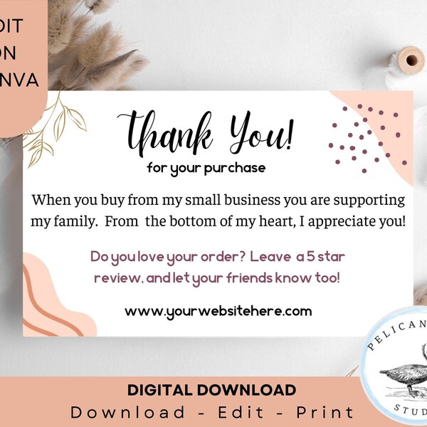 Customizable Card Download Etsy