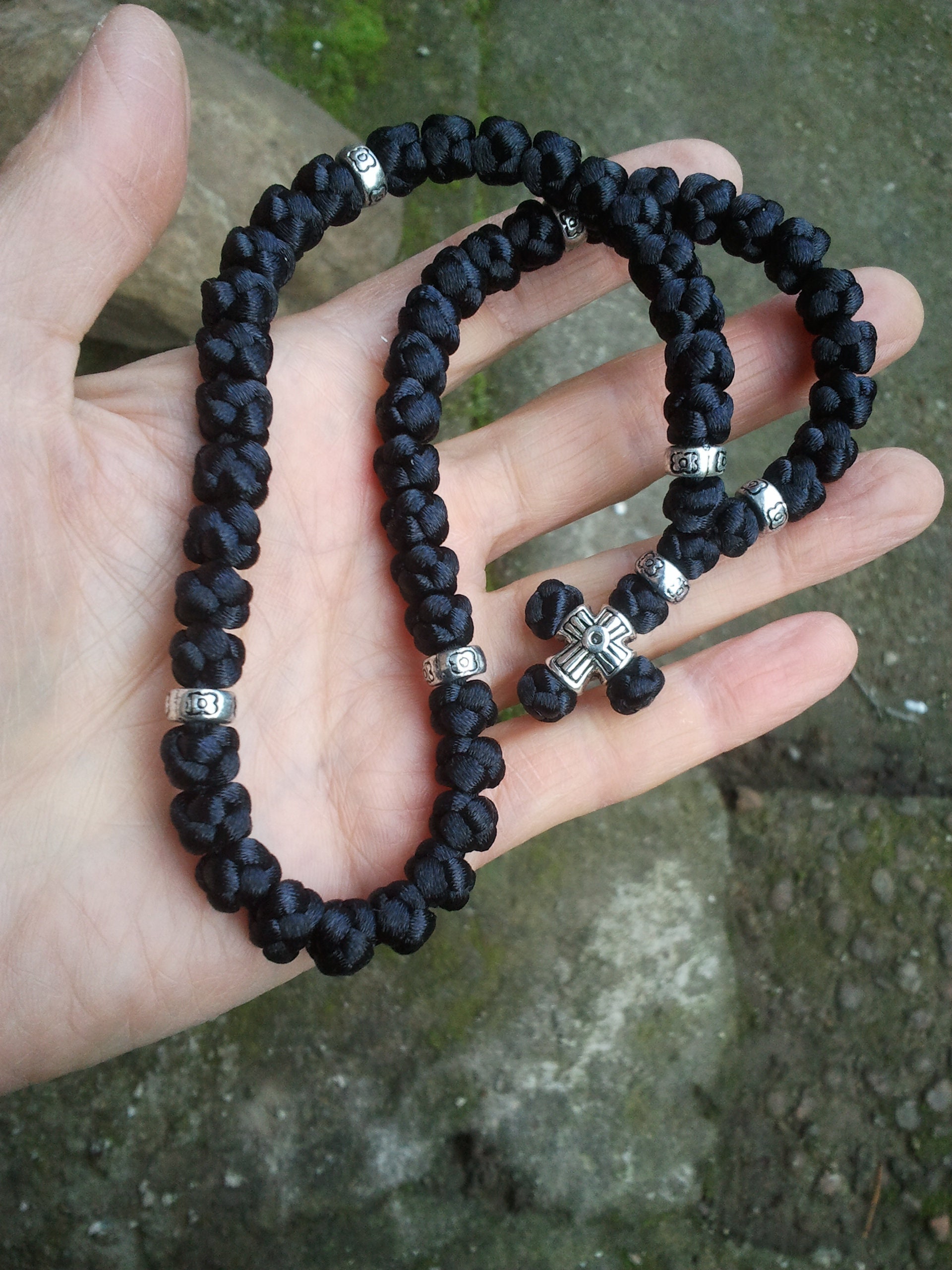 Orthodox Christian Prayer Rope No Beads Ukraine Chotki Black