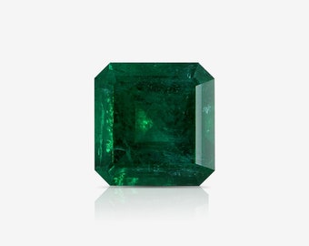 8.0 Quilates Color Verde Diamante Natural Piedra Preciosa Corte Esmeralda Cuadrado Certificado AGL Joyería Fina Hecha a Mano Preciosos Regalos de Cumpleaños para Ella Delicada