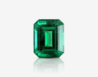 2.92ct. Loose Natural Emerald, Green Color Emerald Cut, GRS Certified Real Emerald For Jewelry Making, Gemstone Jewelry Rare Gift For Her