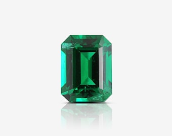 1.39ct. Loose Natural Emerald, Green Color Emerald Cut, GRS Certified Real Emerald For Jewelry Making, Gemstone Jewelry Rare Gift For Her