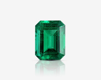 2.81ct. Loose Natural Emerald, Green Color Emerald Cut, AGL Certified Real Emerald For Jewelry Making, Gemstone Jewelry Rare Gift For Her