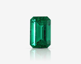 2.32ct. Loose Natural Emerald, Green Color Emerald Cut, GRS Certified Real Emerald For Jewelry Making, Gemstone Jewelry Rare Gift For Her